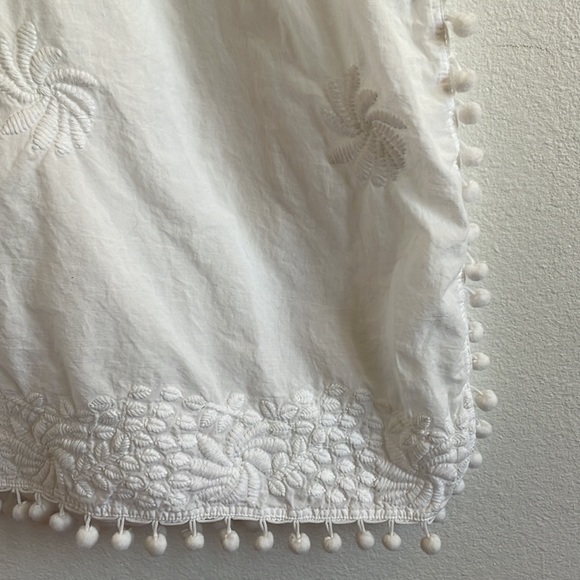 VELVET BY SPENCER & GRAHAM WHITE LUCEE EMBROIDERED SWIM COVERUP/CAFTAN - Picture 5 of 7